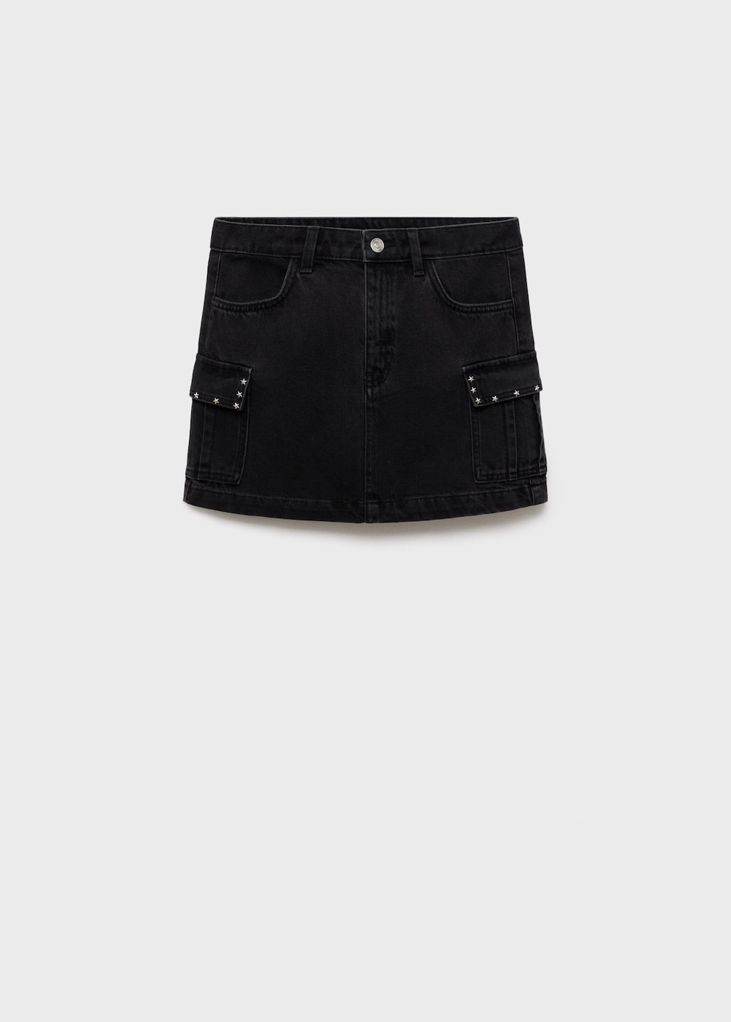 Mango Teen Jupe Cargo À Clous Et Étoiles Black Denim - Fille - Xl -  In Black