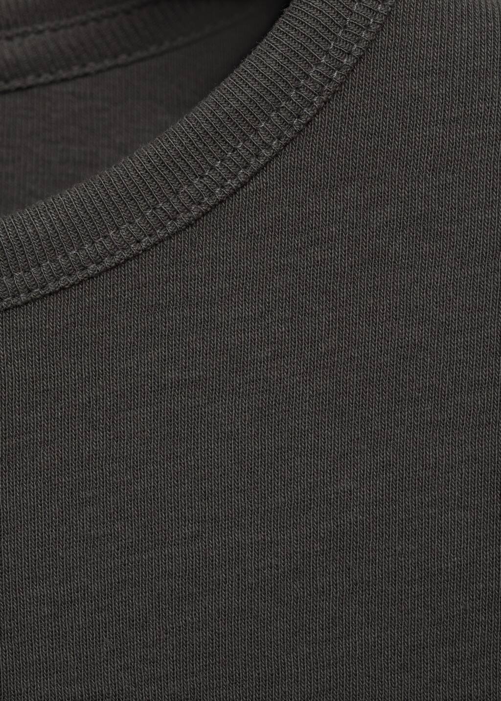 Gathered cotton t-shirt