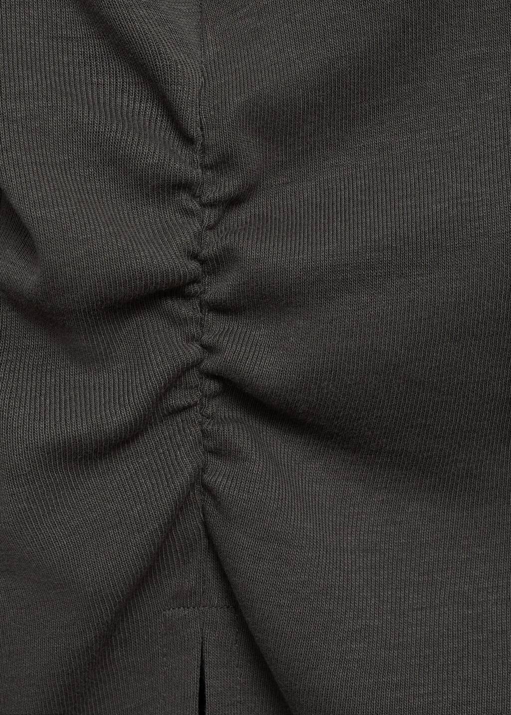 Gathered cotton t-shirt