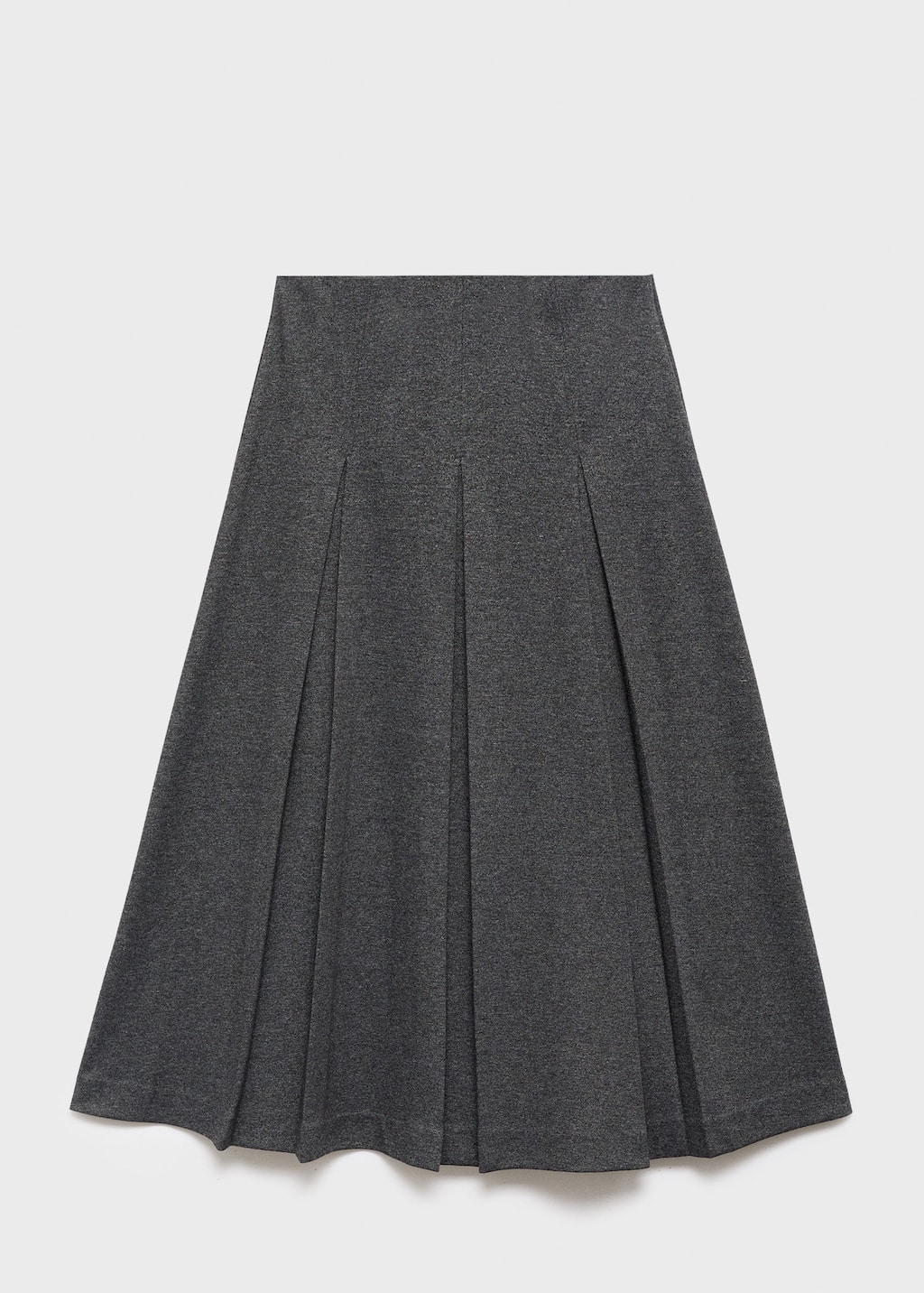 Mango Pleated A-line Skirt In Gray