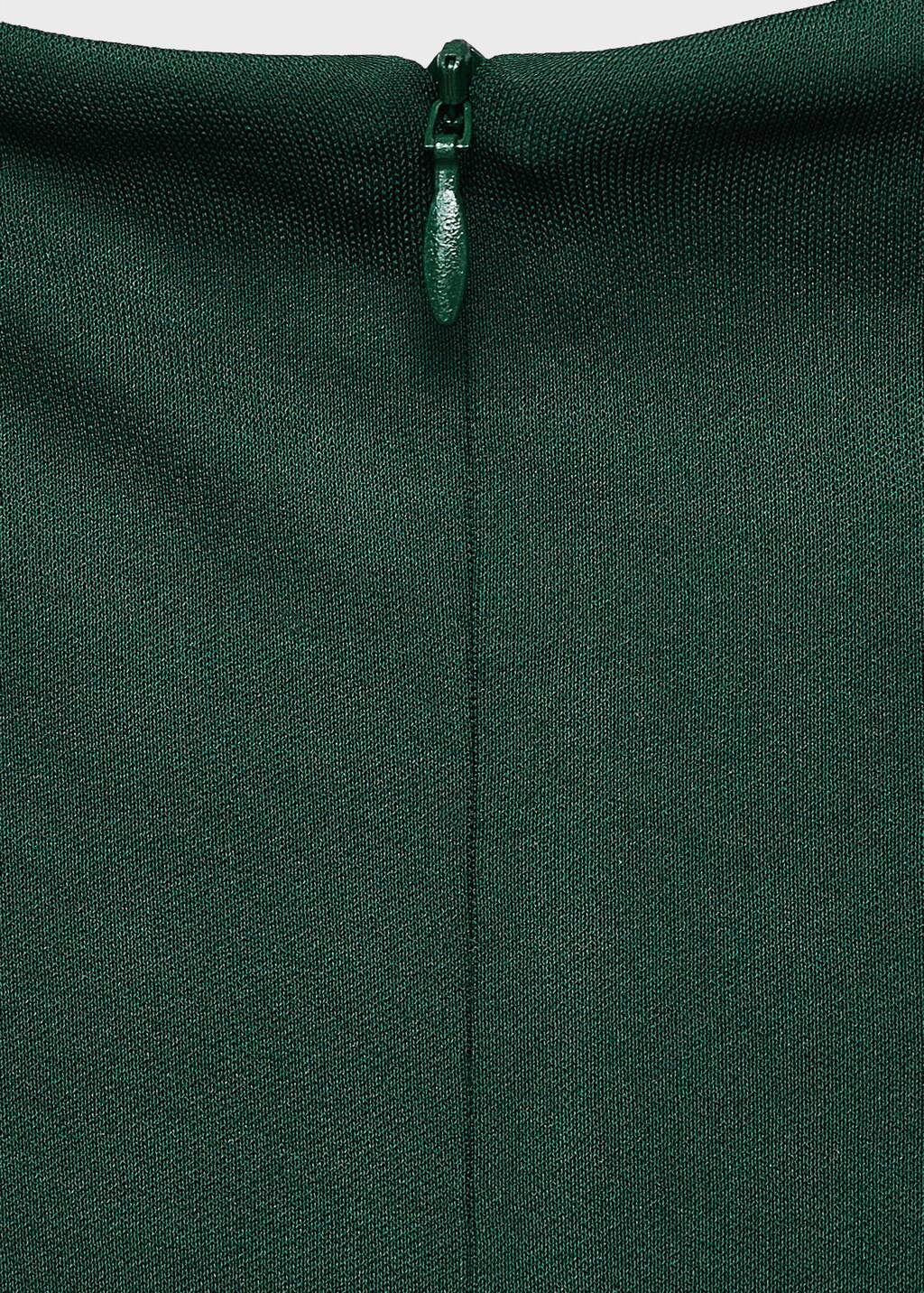 Straight-fit jumpsuit with draped neckline