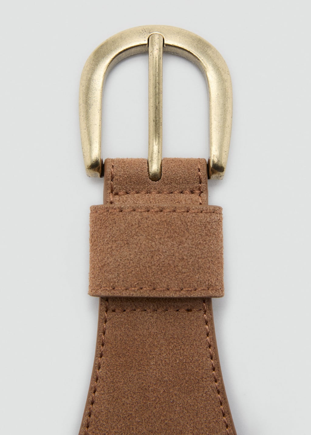 Mango Suede Obi Belt Brown In Brown