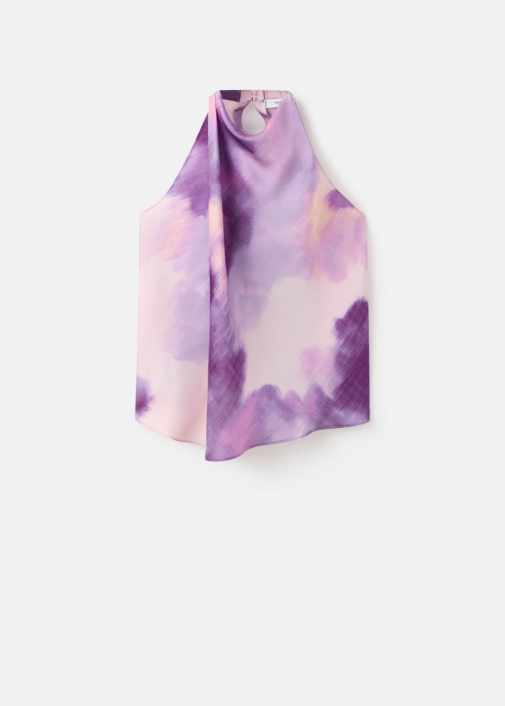 Mango Tie-dye Blouse With Foulard Light/pastel Purple