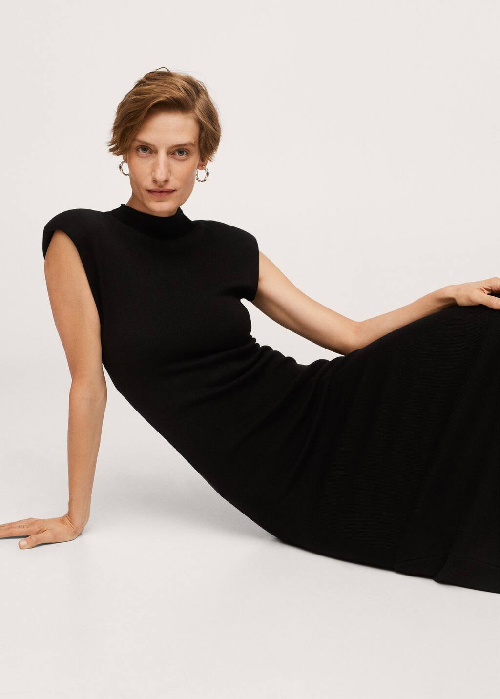 knitted side split dress