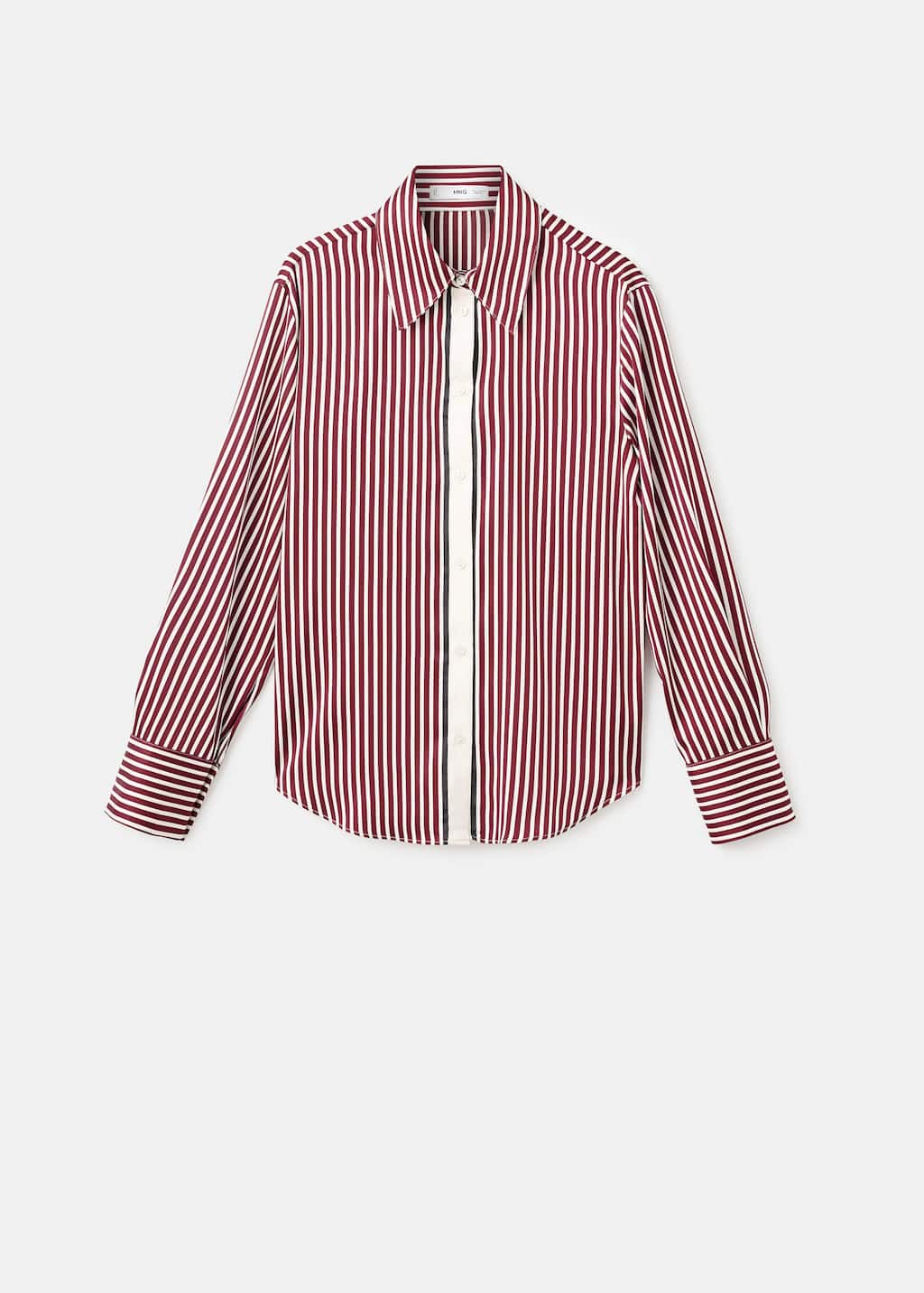 Mango Shirt Maroon In Burgundy