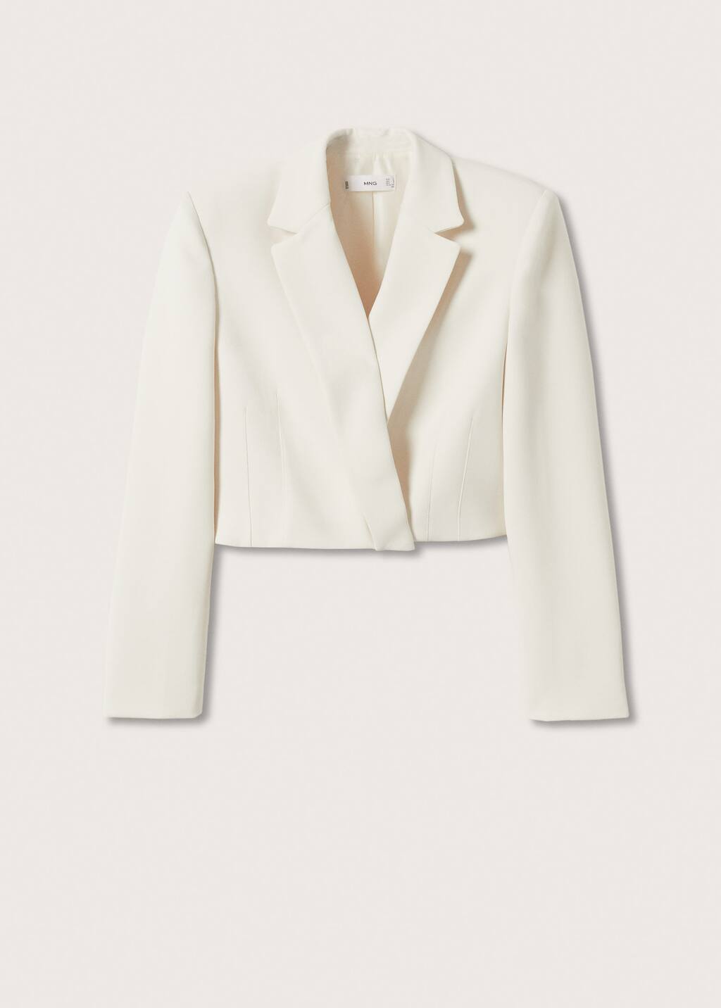 white cropped blazer jacket