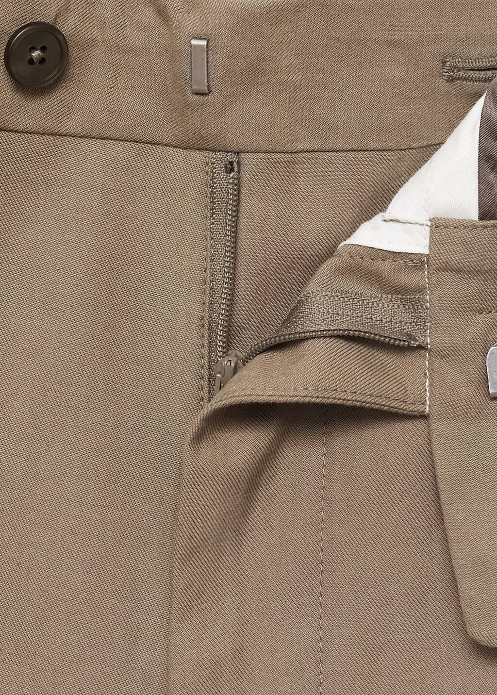 Cotton tapered crop pants
