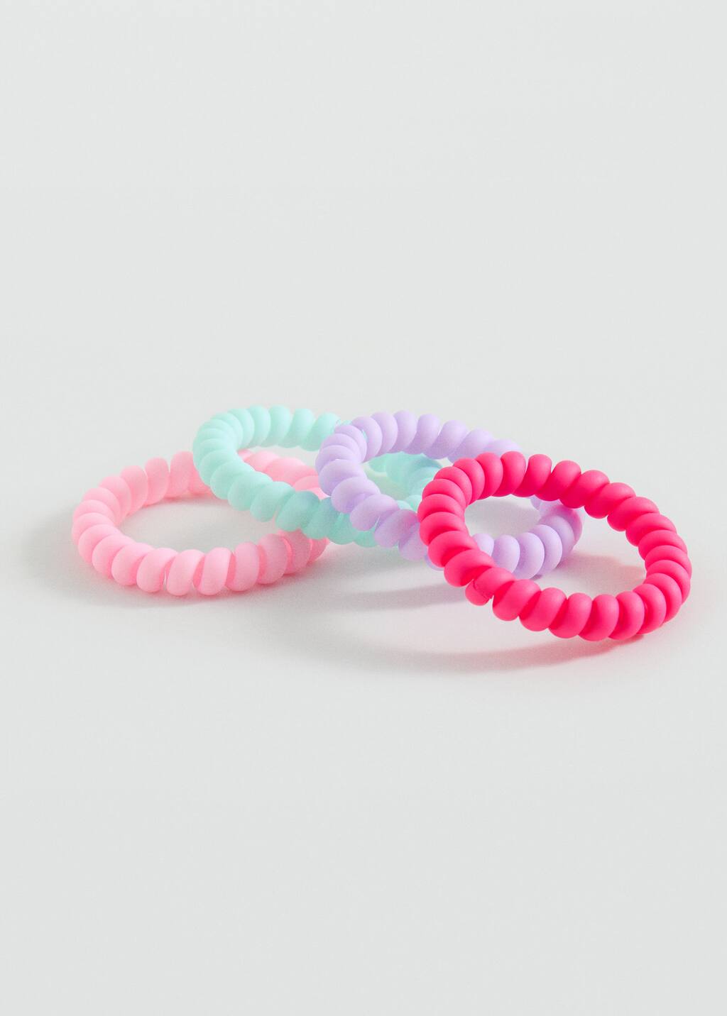 Mango Pack Of 4 Scrunchies Pink
