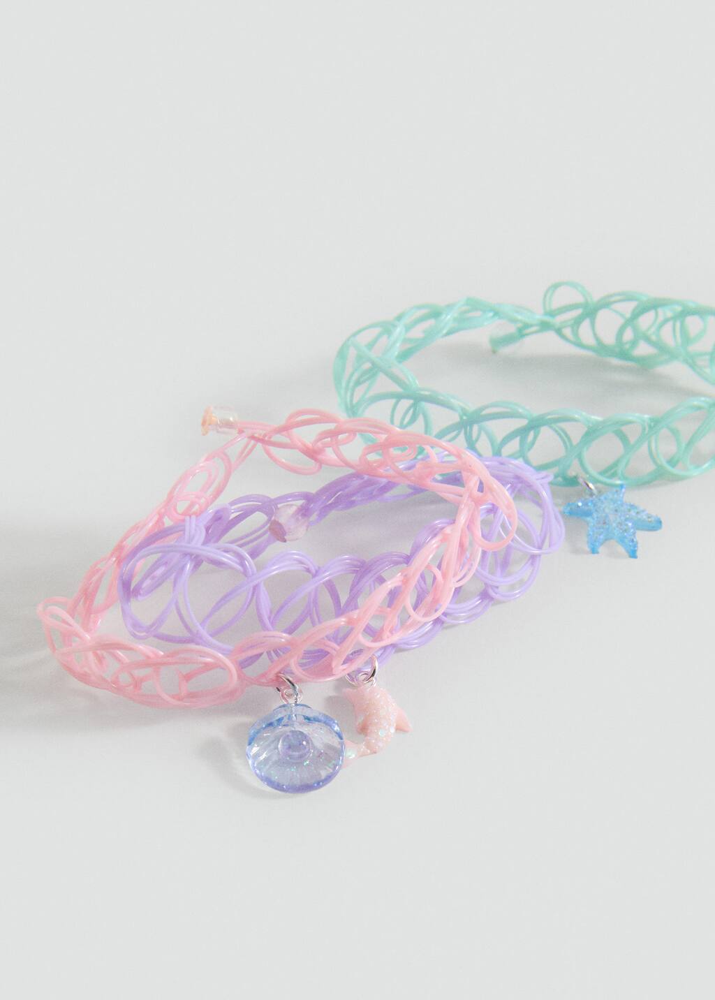 Mango Pack Of 3 Bracelets Pale Pink