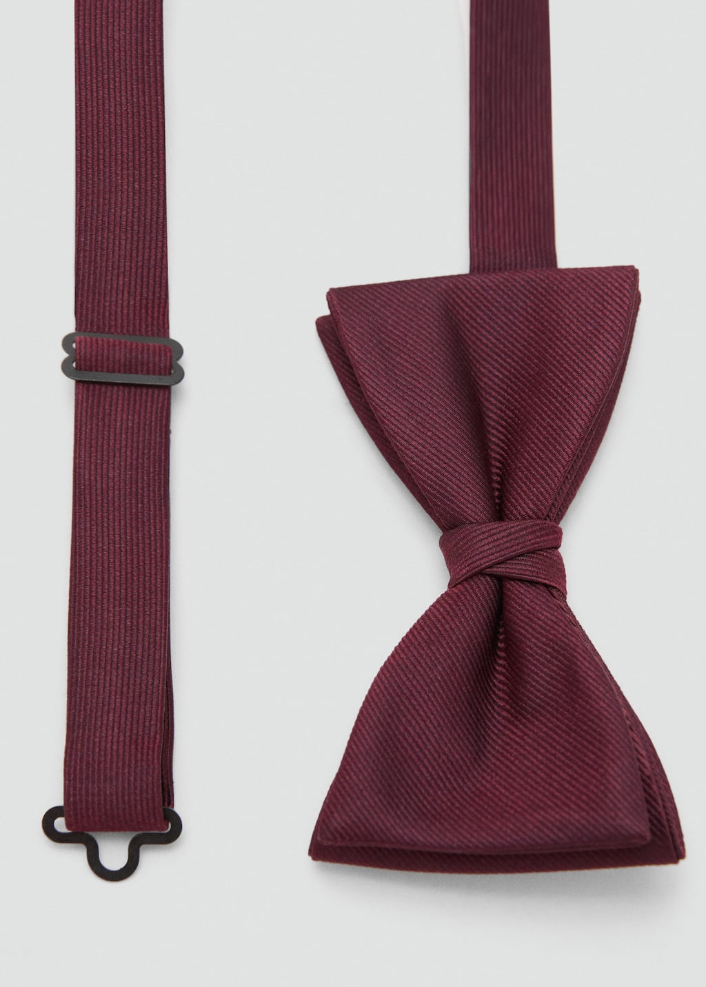 Mango Man Classic Bow Tie With Microstructure Burgundy