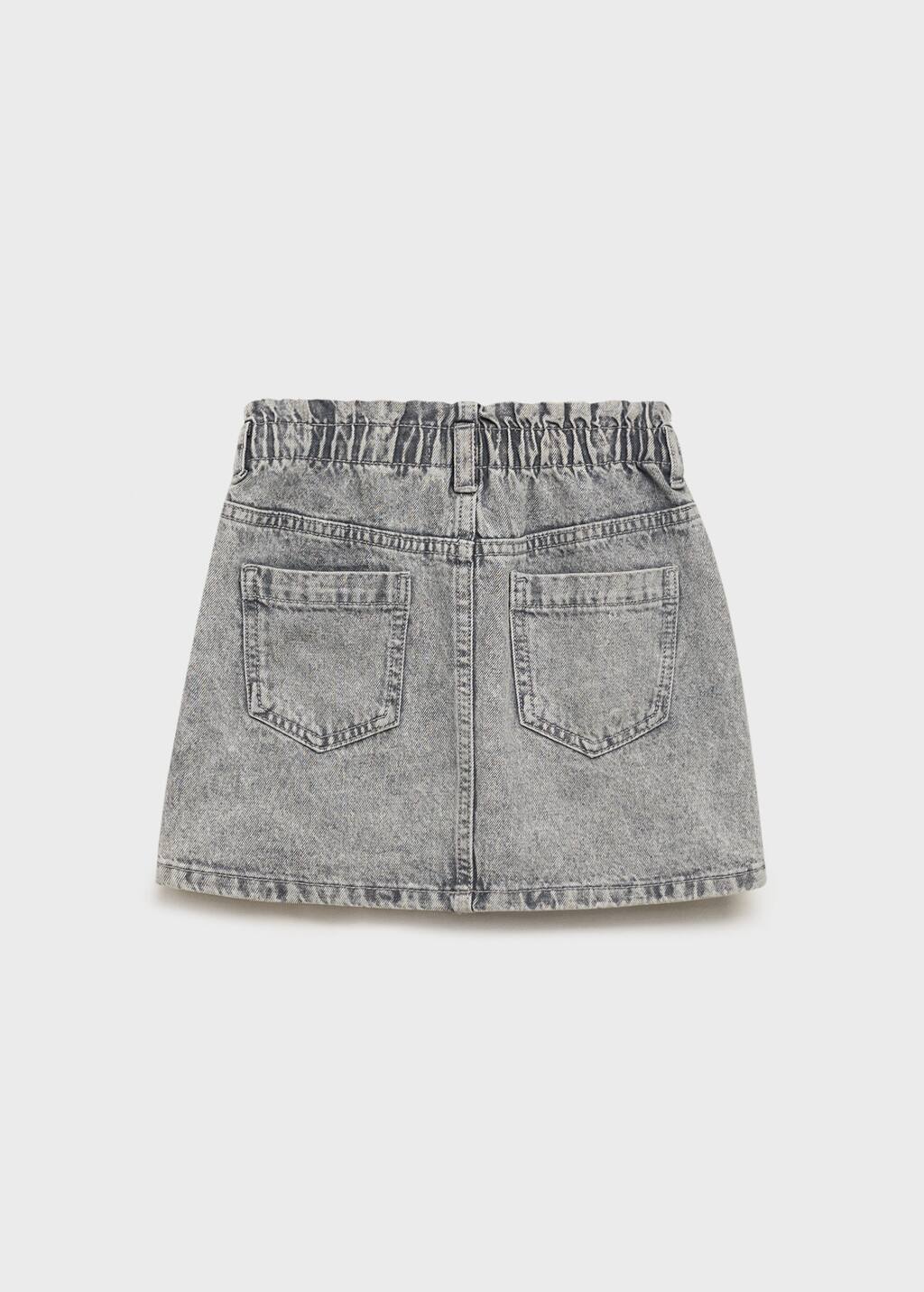 Denim paperbag skirt