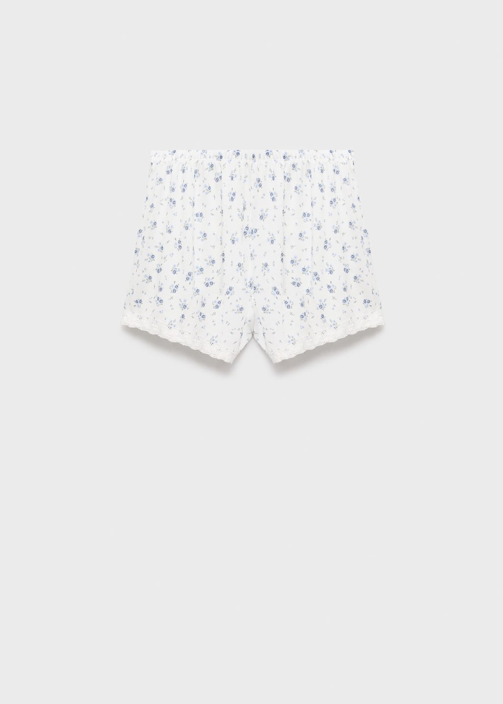 Mango Pyjama Shorts White In White