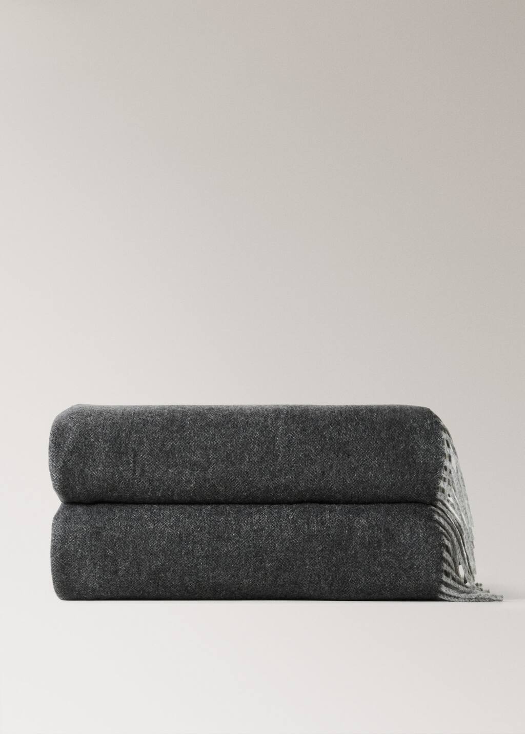Mango Home 100% Cashmere Double Face Blanket Grey