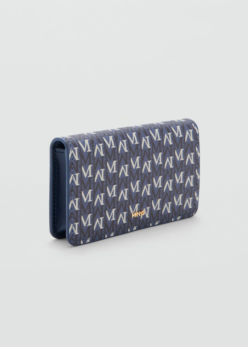 Mango Portefeuille Rabat Imprimé Et Logo Bleu Marine - Femme - Taille Unique -  In Blue