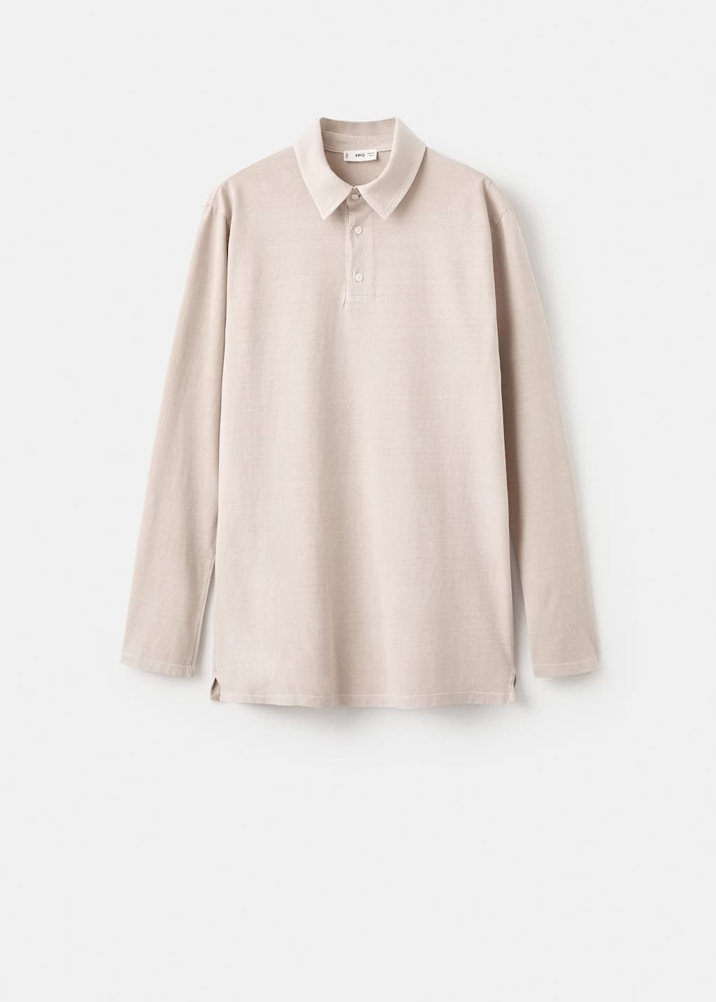 Mango Teen Cotton Basic Polo Shirt Sand