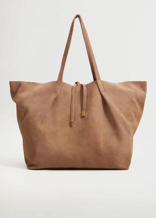 Bolso shopper piel - Mujer | Mango España