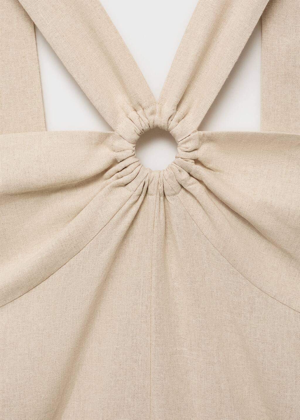 Linen jumpsuit with hoop detail