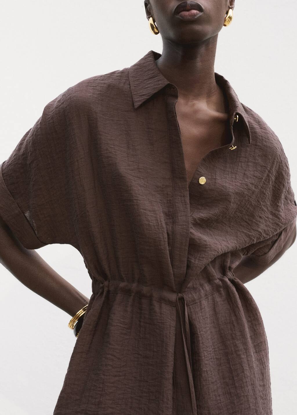 Lyocell shirt with adjustable waist