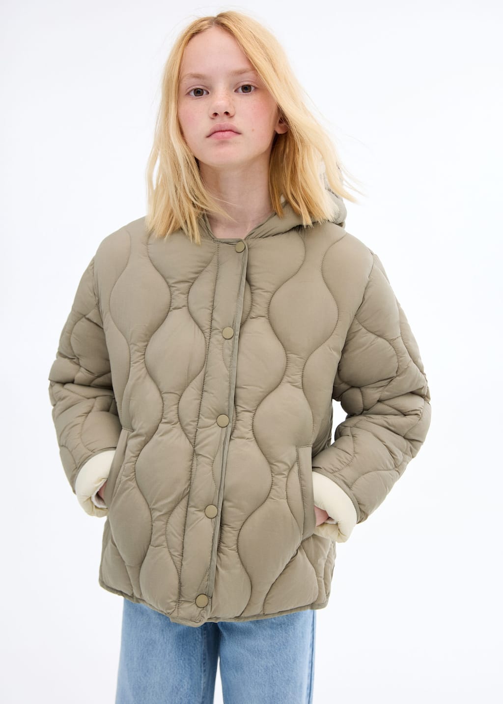 Hood quilted coat
