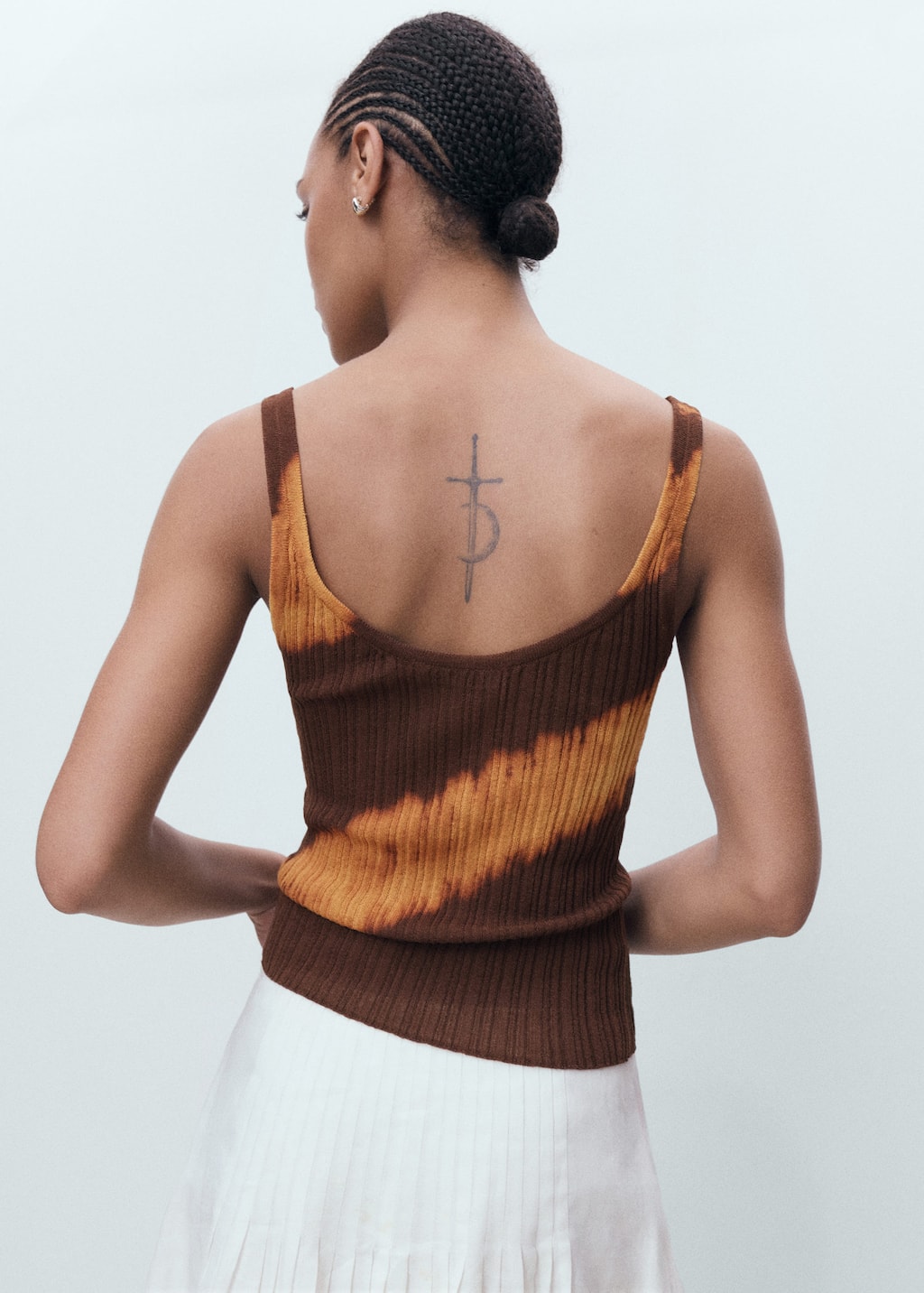 Tie-dye knitted top