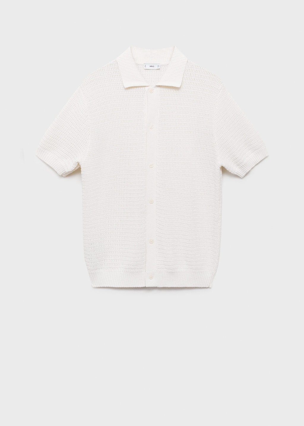 Cotton openwork knitted blouse