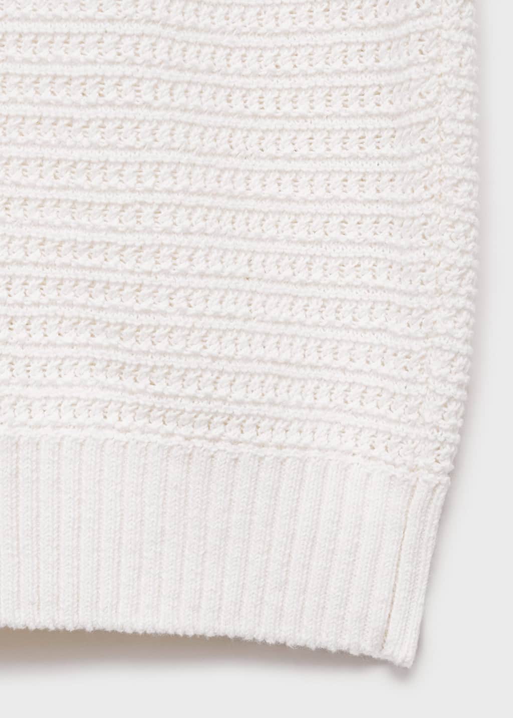 Cotton openwork knitted blouse