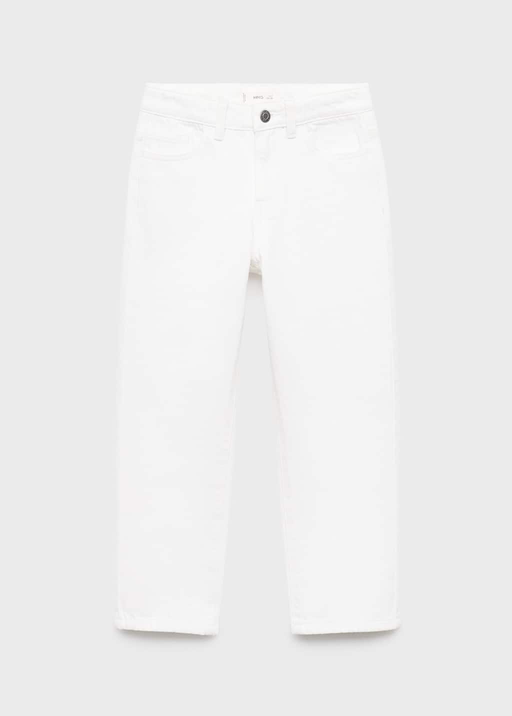 Mango Jean Straight Regular Blanc - Enfants - 13-14 Ans - Kids In White
