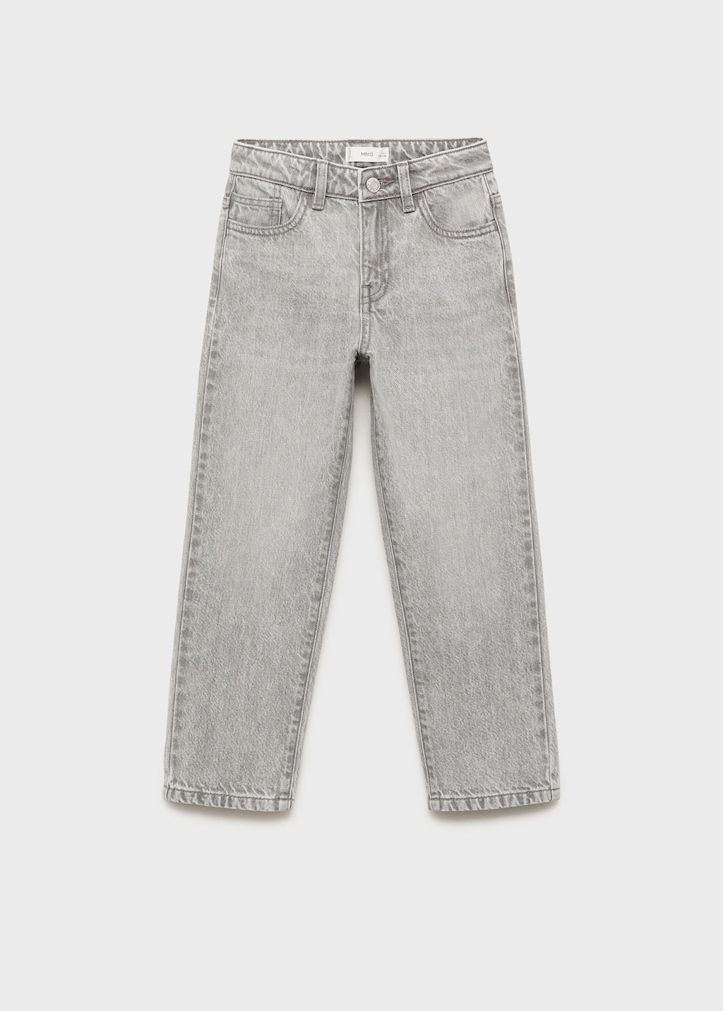 Mango Jean Straight Regular Gris Denim - Enfants - 13-14 Ans - Kids In Gray