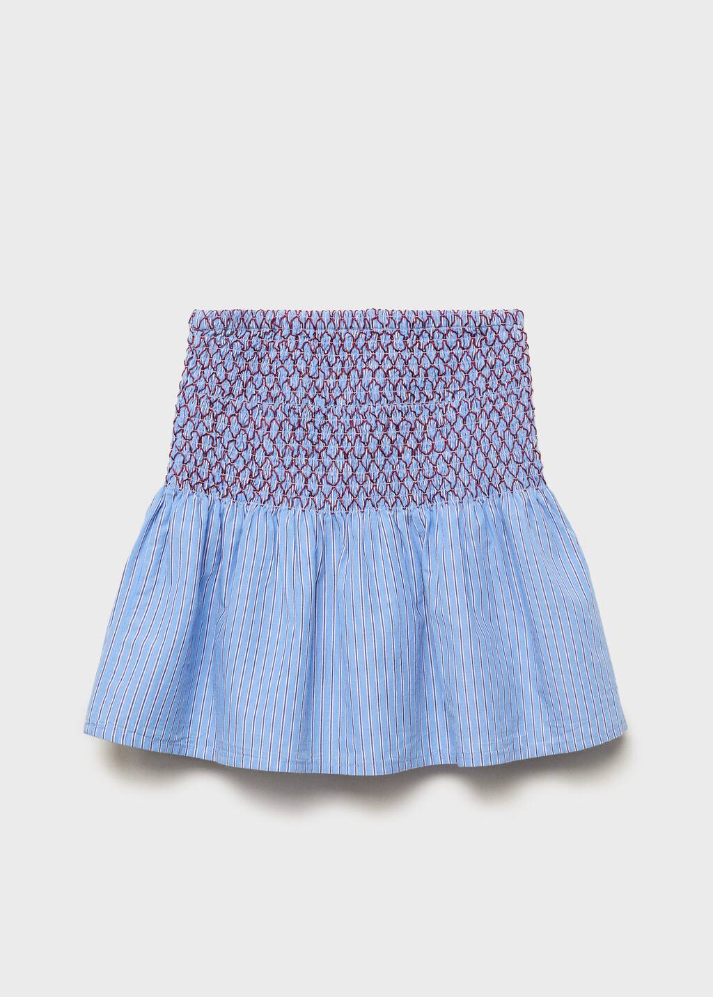 Striped cotton skirt
