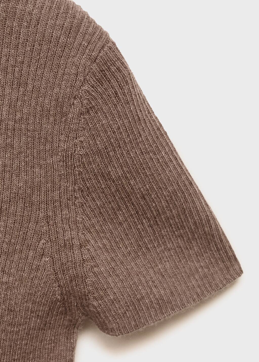 Ribbed  knit t-shirt