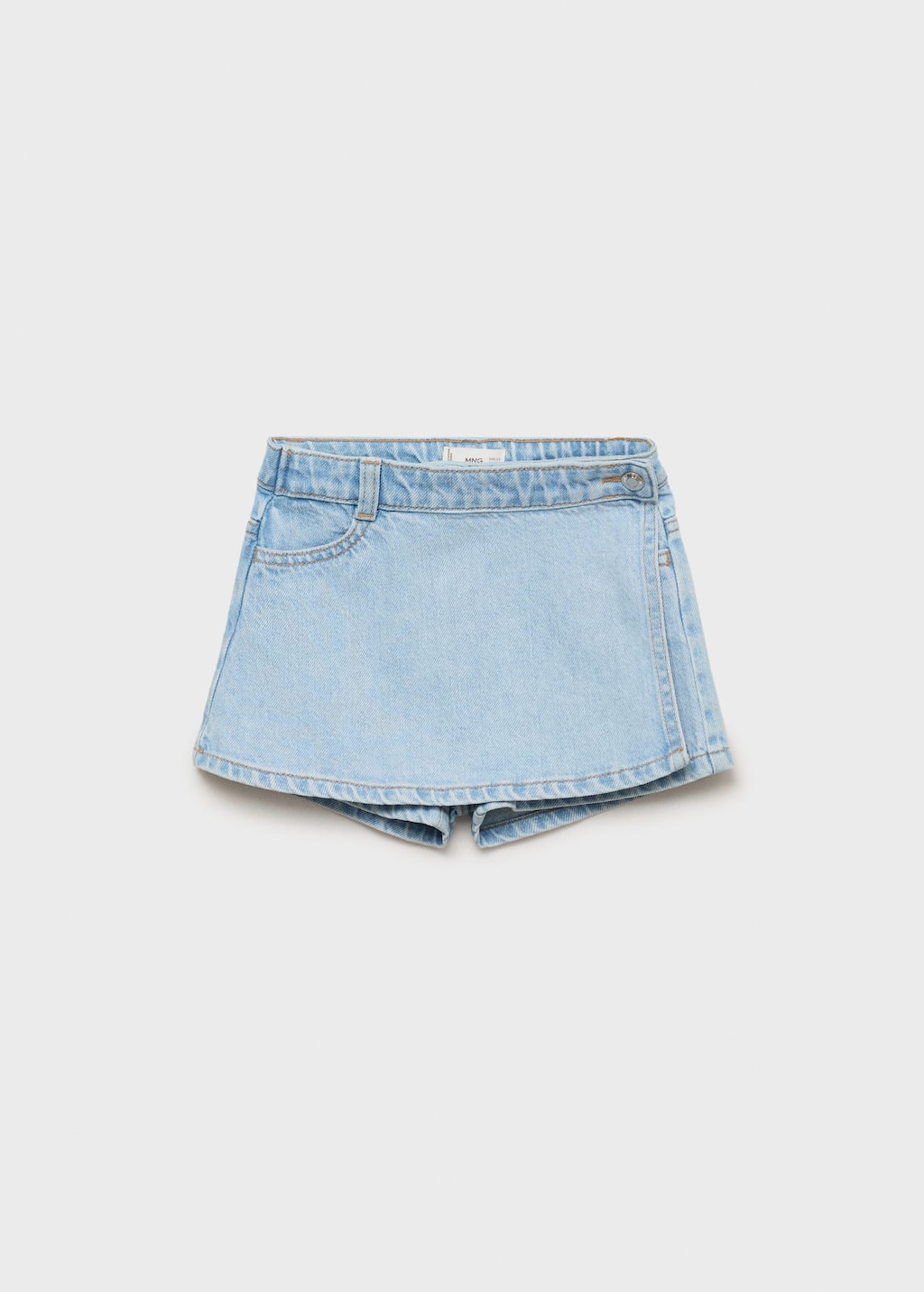 Wrapped denim skort