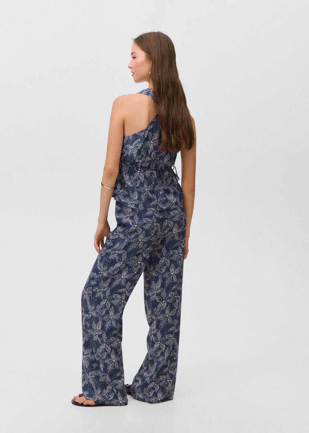 Flower print pants