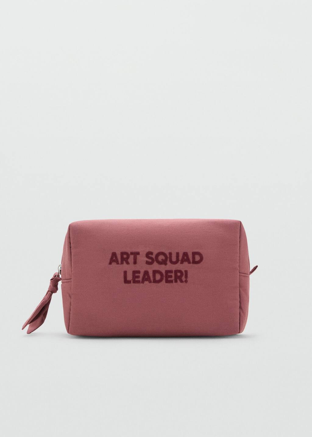 Embroidered cosmetic bag