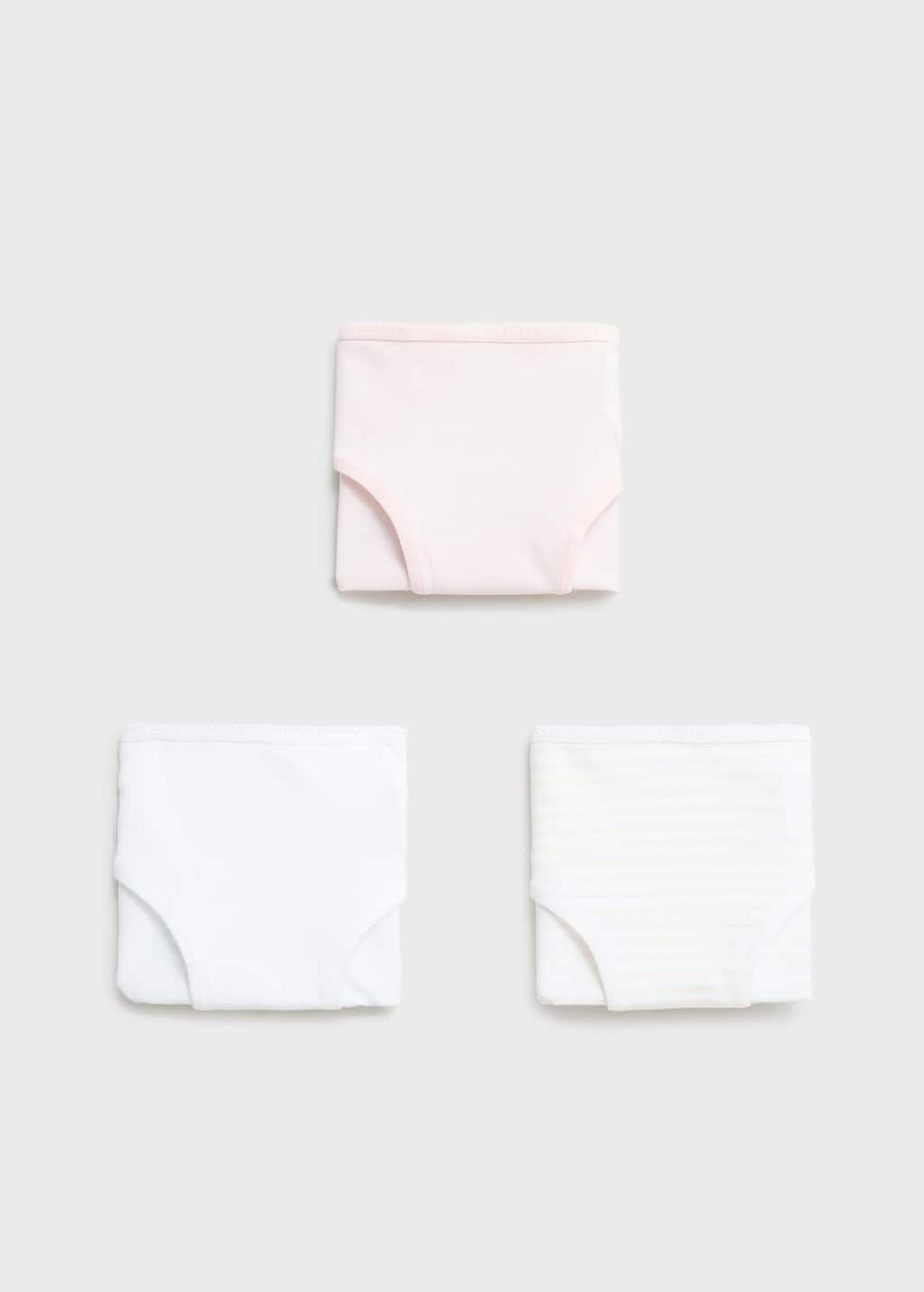 Mango Kids' 3 Pack Cotton Panties Sky Blue In Neutral