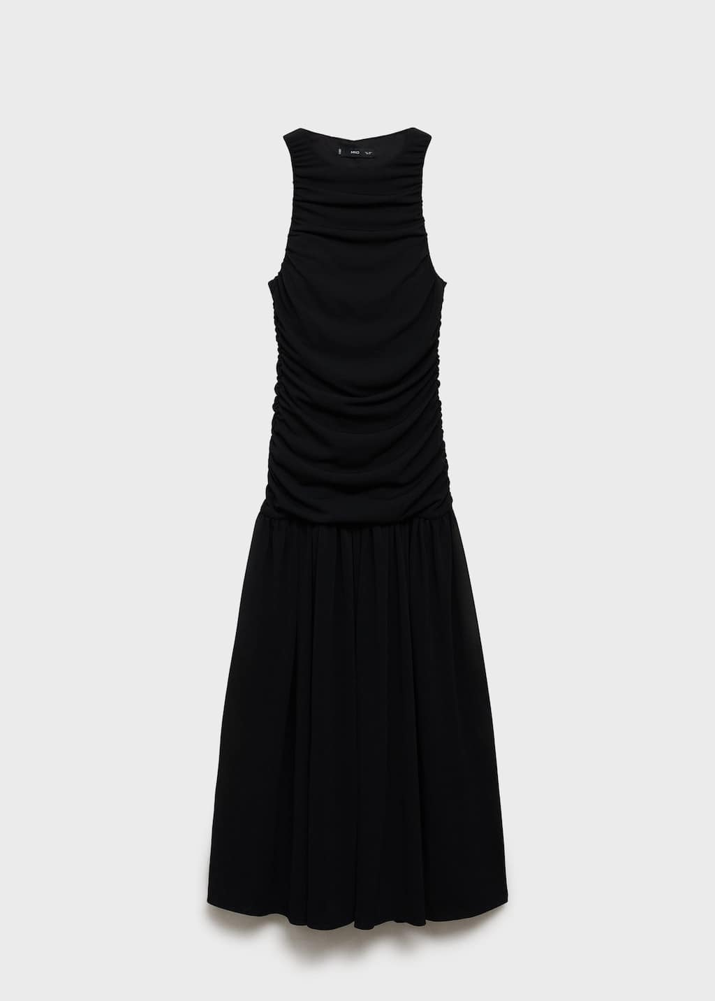 Gathered midi-dress
