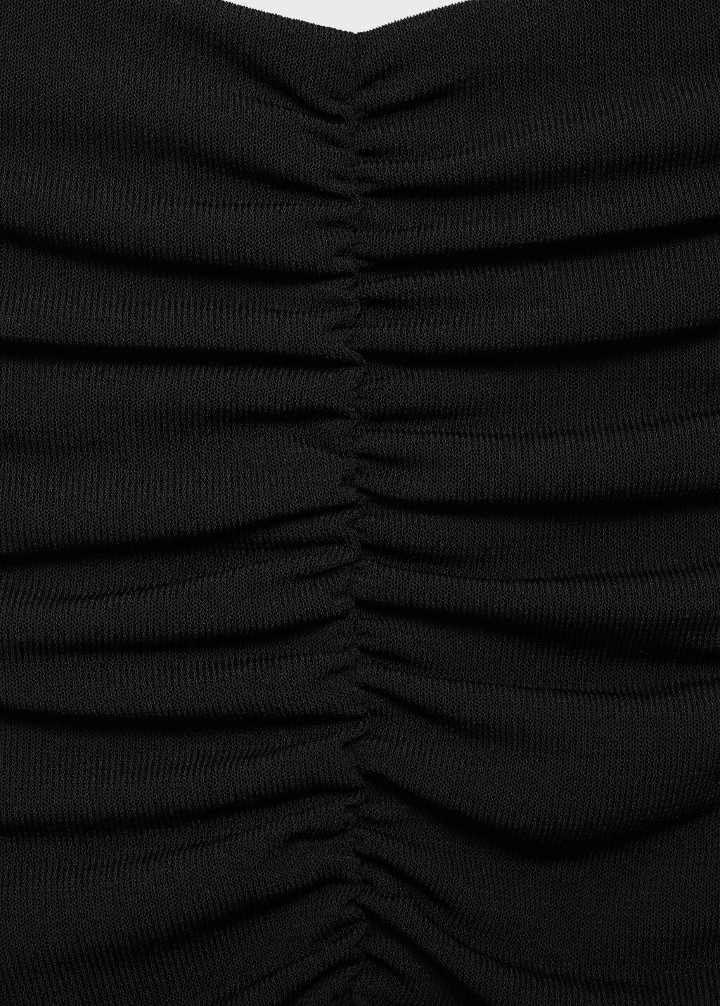 Gathered midi-dress