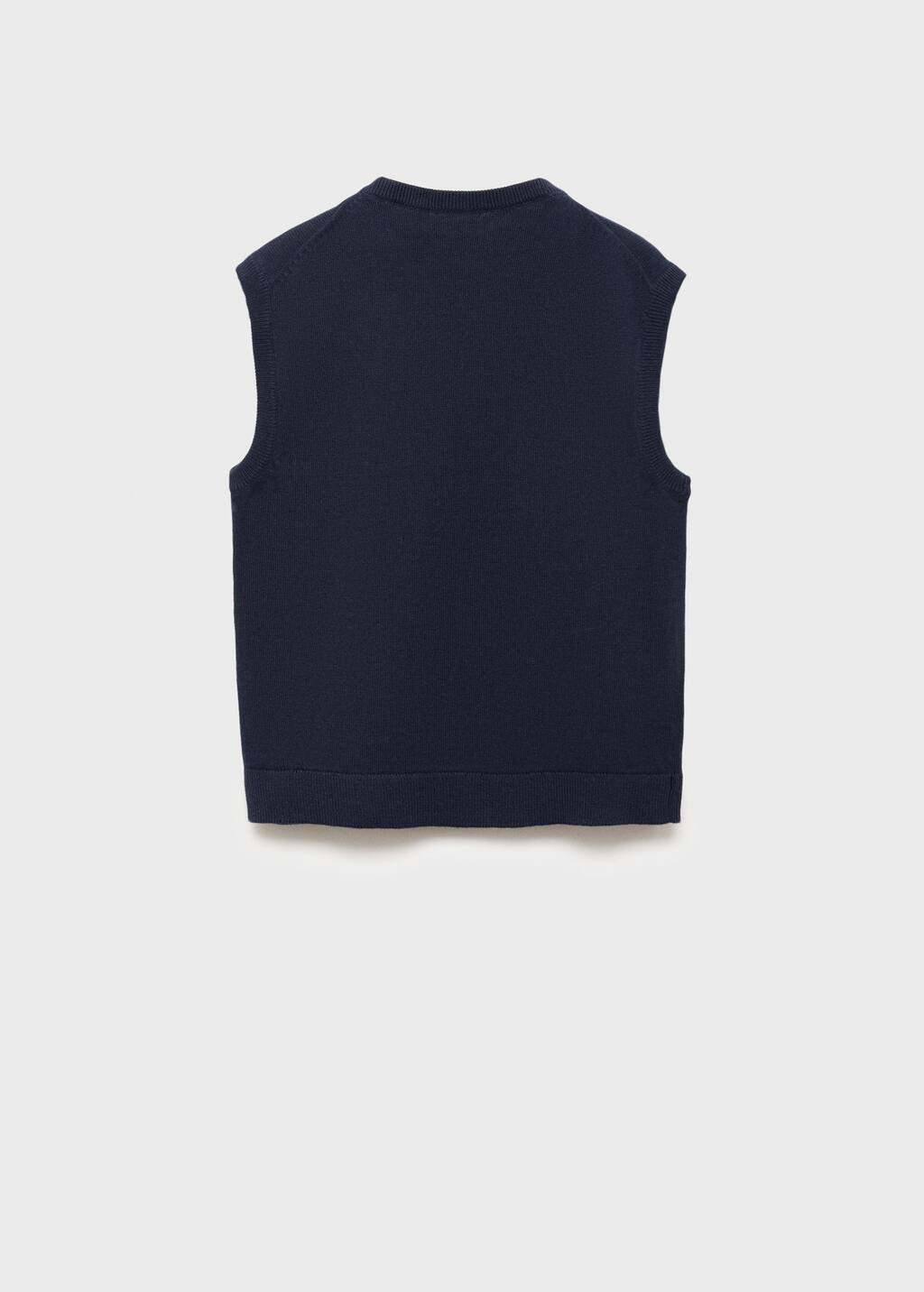V-neck knitted vest
