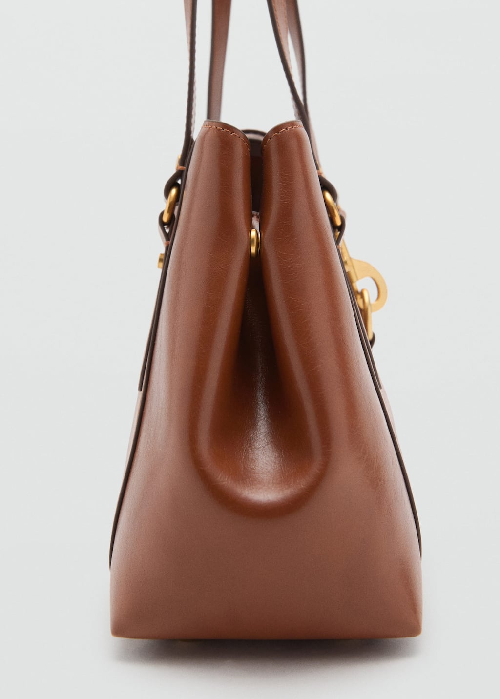 Large shoulder bag with hook fastener