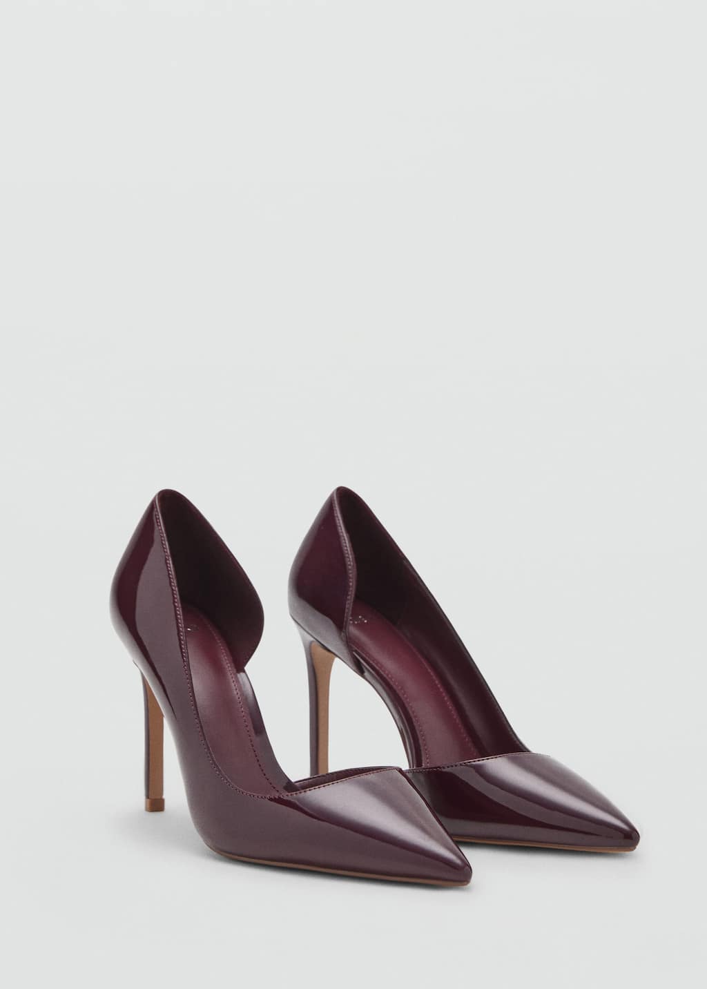 Mango Chaussures Talon Bloc Paillettes Bordeaux - Femme - 42 - In Burgundy
