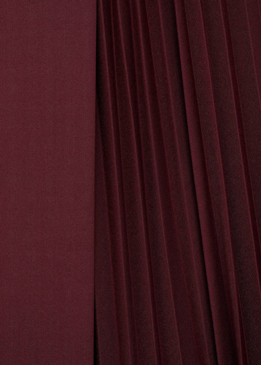 Pleated crossover skirt
