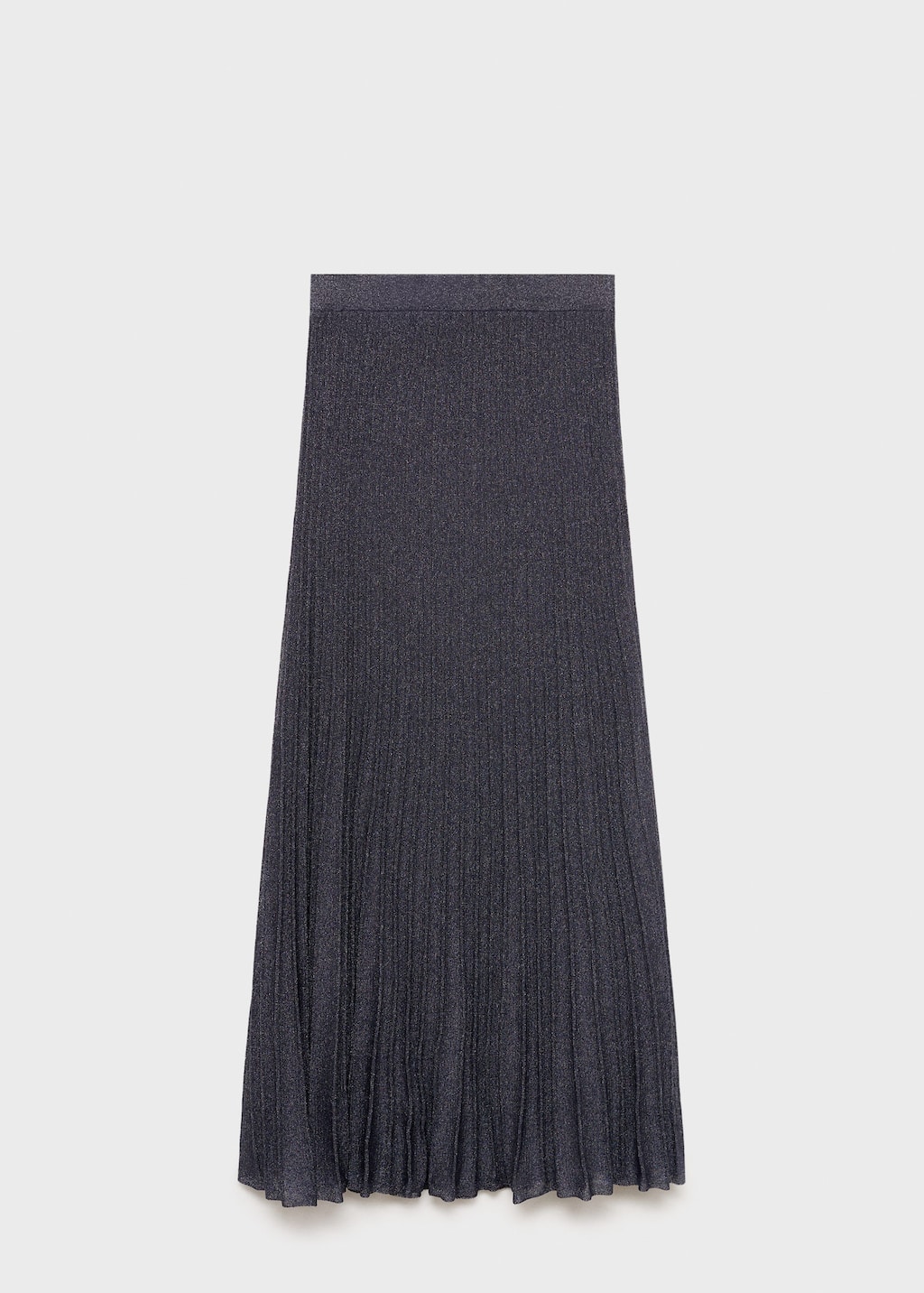 Lurex knitted pleated skirt