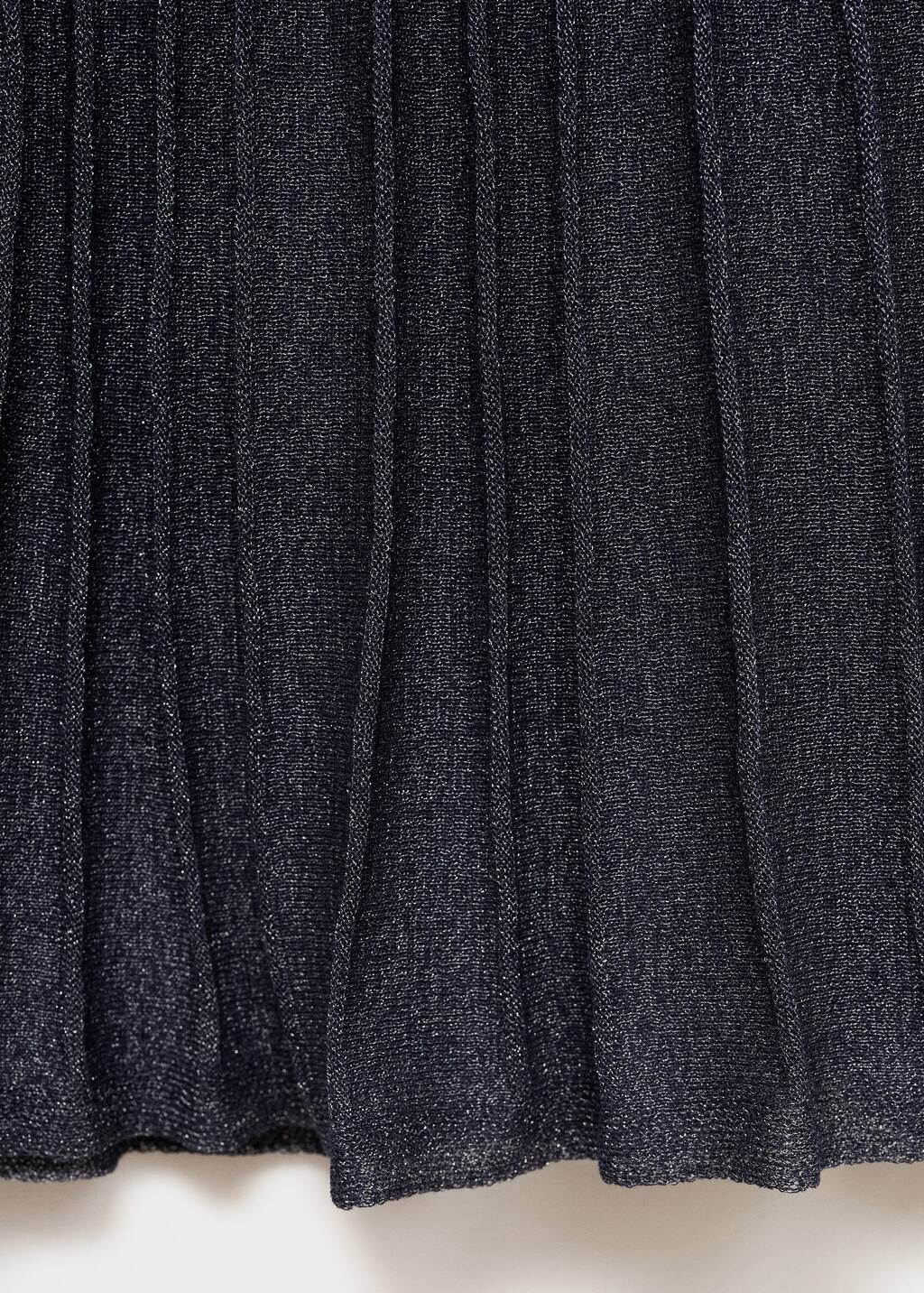 Lurex knitted pleated skirt