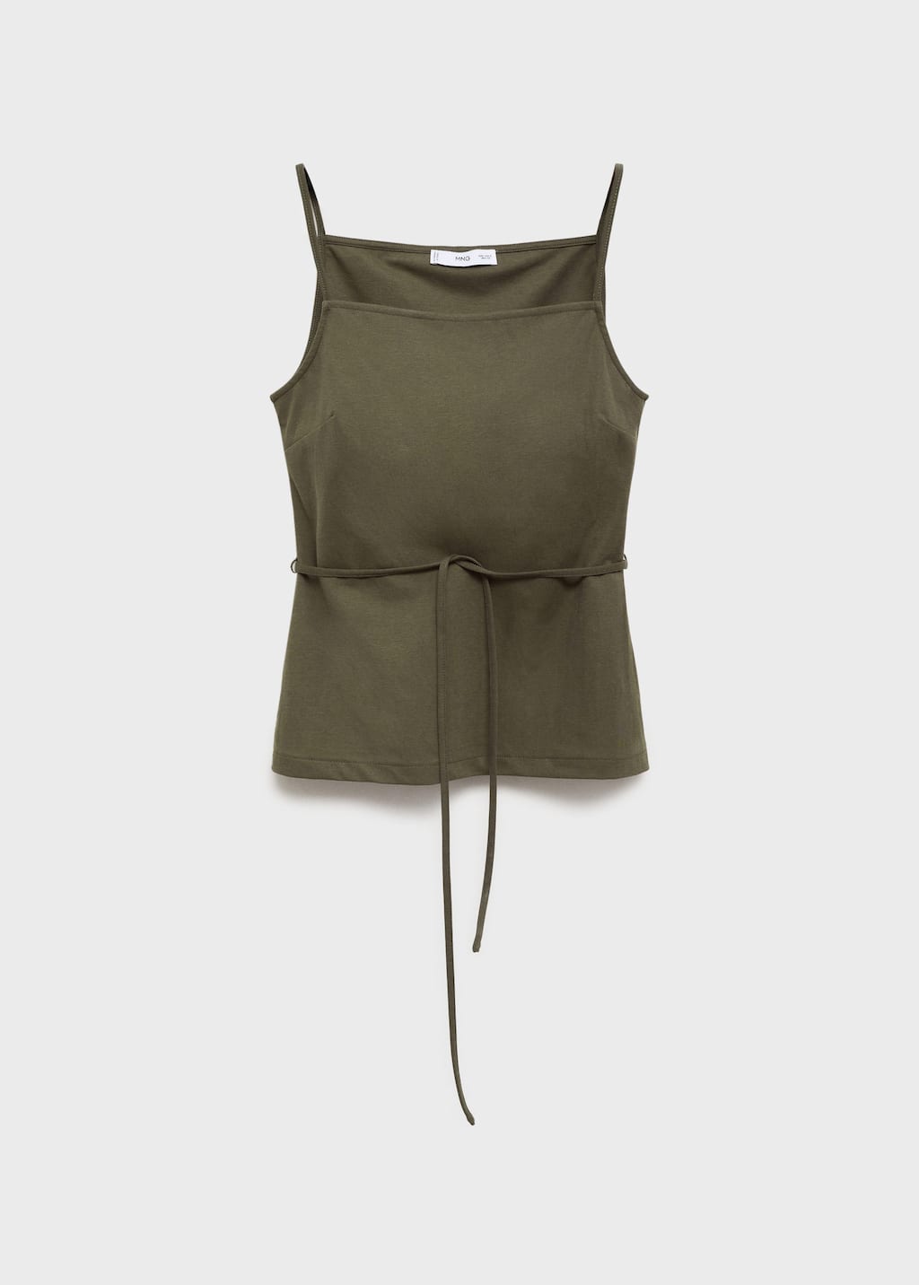 Cotton top with waist tie
