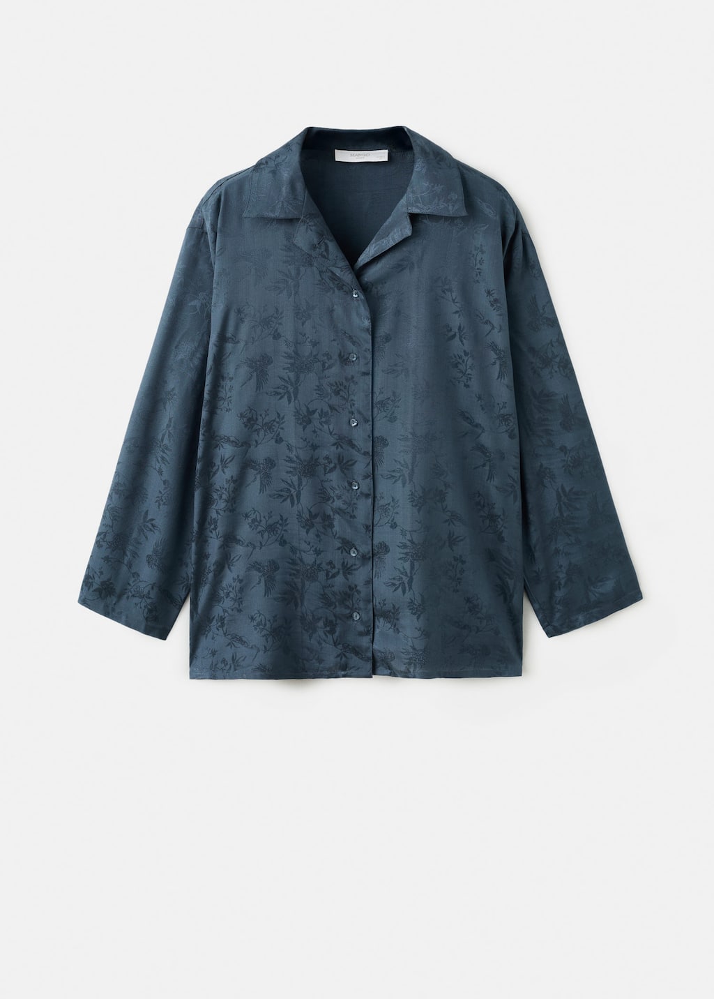 Mango Chemise Pyjama Bleu Nuit - Femme - L - In Blue