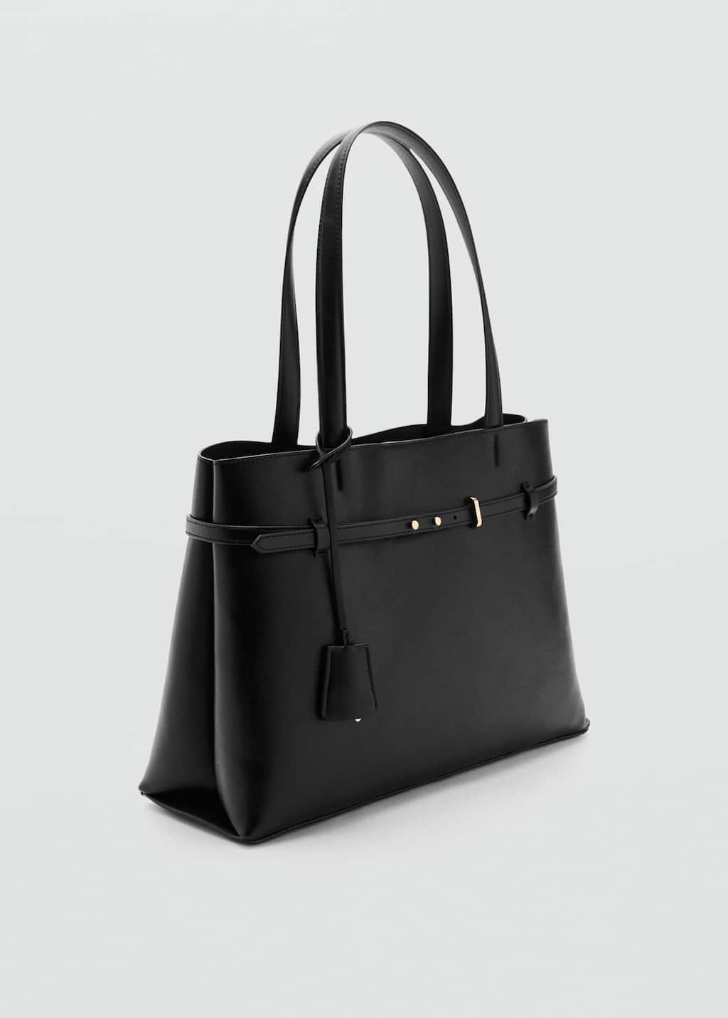 Mango Sac Cabas À Breloque Noir - Femme - Taille Unique -  In Black