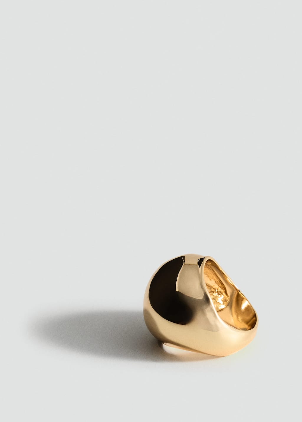 Mango Bague Métallique Volume Or - Femme - M - In Orange