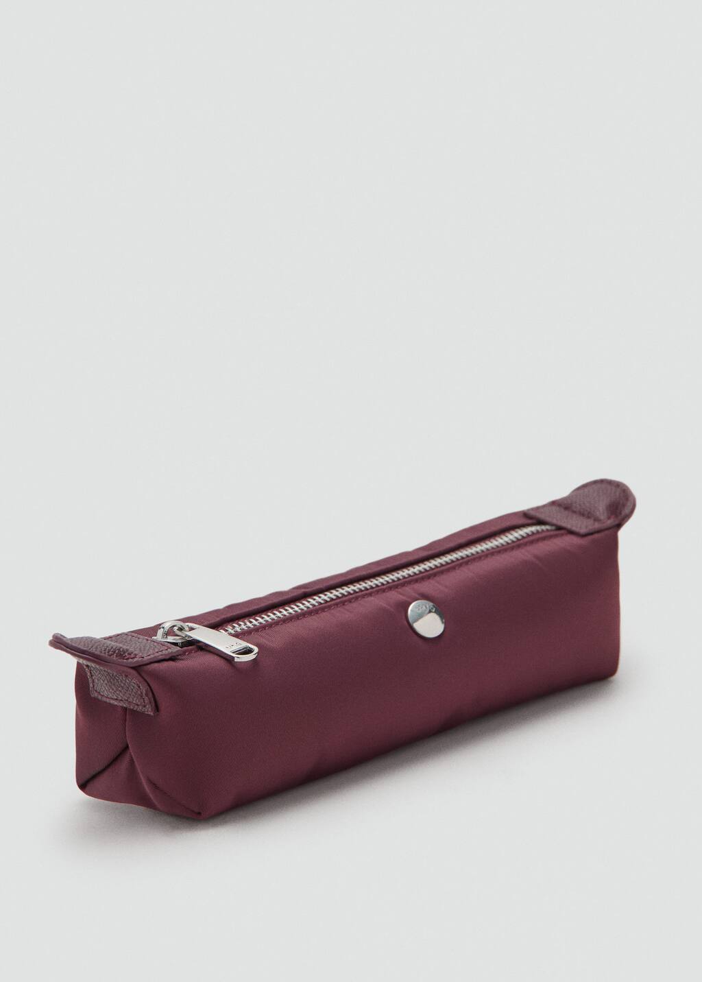 Mango Nylon Case With Zip Burgundy In Burgundy