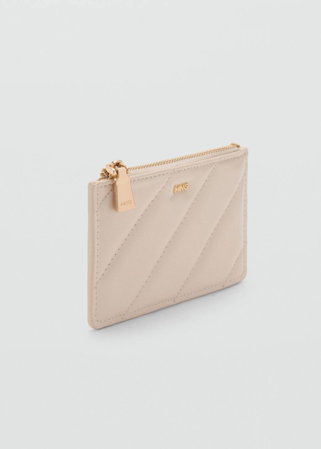 Mango Petit Porte-monnaie Verni Blanc Cassé - Femme - Taille Unique -  In Gold