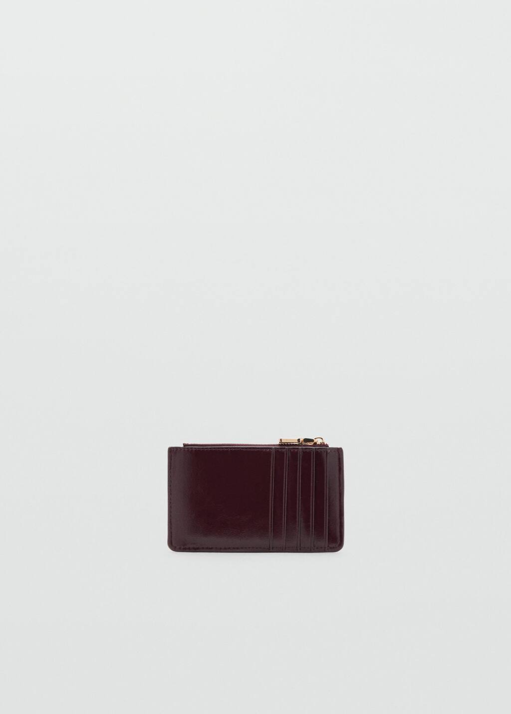Mango Petit Porte-monnaie Verni Bordeaux - Femme - Taille Unique - In Burgundy