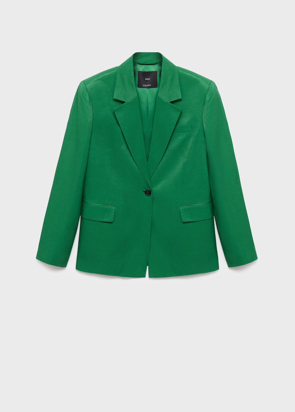 Linen-blend suit blazer
